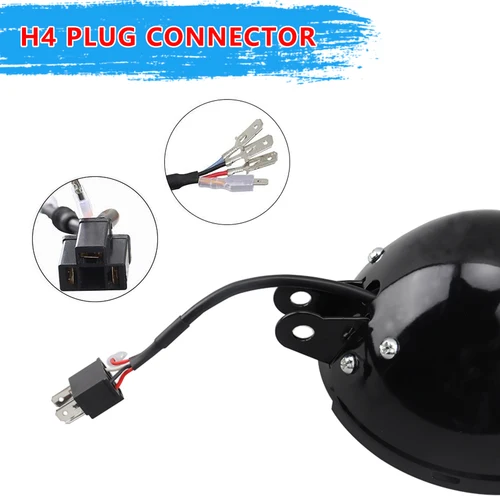 Imagen 2 del producto Carcasa para faros de motocicleta de 5,75 pulgadas, cubo, cubierta de carcasa para luz Led, soporte de montaje para faro, accesorios negros para motocicleta