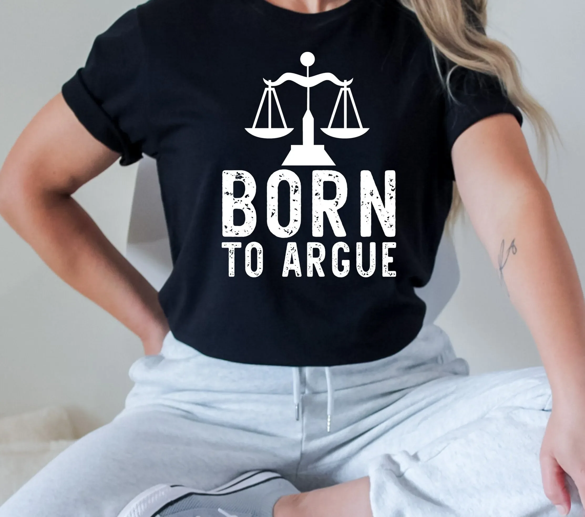 Lawyer T Shirt Law StudenT Funny School Born to Argue Attorney Graduation
