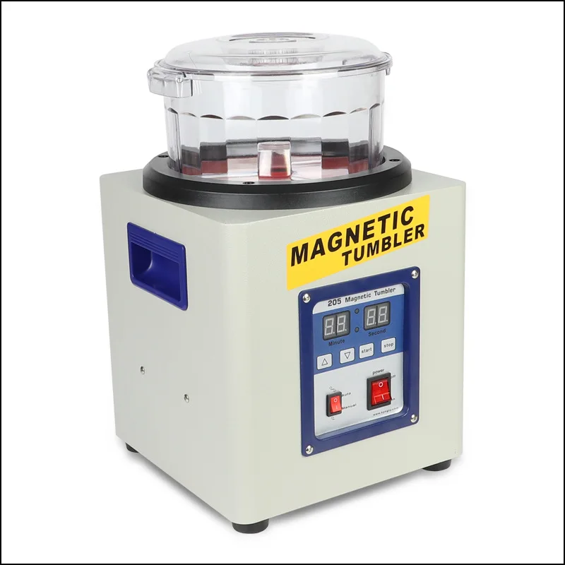 110V 220V Jewelry Polishing Machine KT-205 Magnetic Polishing Machine Electric Grinder Timing Automatic Forward and Reverse