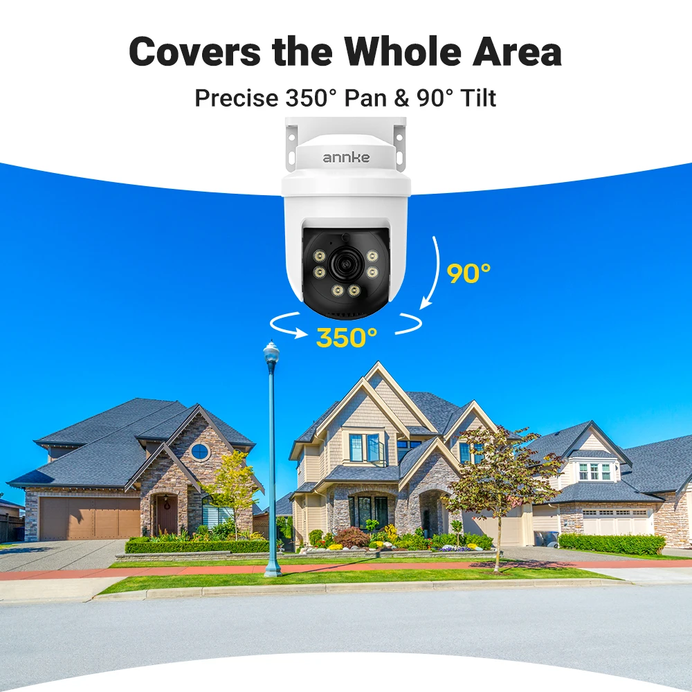 ANNKE 3K 5MP CCTV Home Surveillance Dome PT Camera 8 CH DVR 3/4/6 PCS 3.6mm Outdoor Camera IP65 IR Night Vision Cameras for Home Security