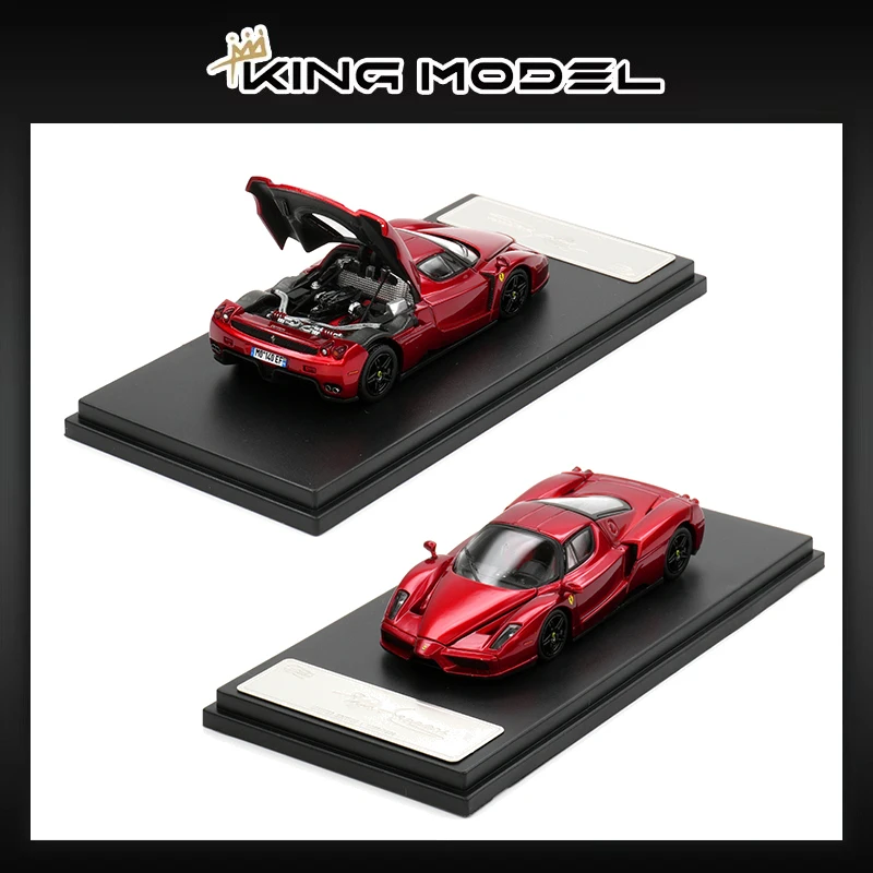 King в наличии 1:64 Enzo Metallic Red открывающийся капюшон литая под давлением диорама модель автомобиля игрушка