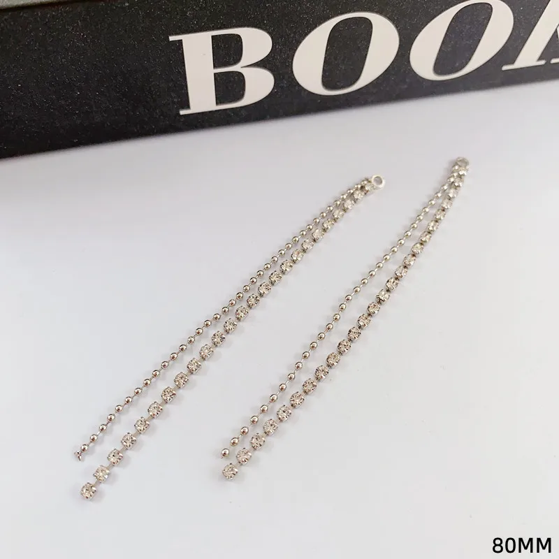 10pcs Handmade Silver Color Earrings Pendnat Chain Earrings Jewelry Connectors for Diy Jewelry Making Findings Earrings Making