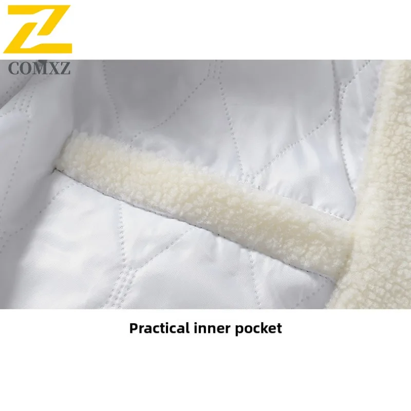 COMXZ Mens Padded Jacket Street Cold Resistance Camping Trip Cotton Padded Jacket Ski Resort Lightweight Warmth Winter Jacket