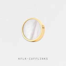 KFLK Fashion Brooch Pins Exquisite Round Shell Brand Brooches For Women Mens Costumes Badge Brooch Jewelry Wholesale