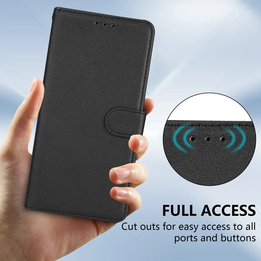 Funda de cuero magnética tipo cartera con ranura para tarjetas y soporte, para Xiaomi 14T 13T Redmi 14C 13C 12C 10C Note 14 Pro+ 14S 13 12 12S 11 10 Pro 5