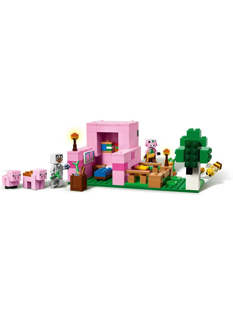 Lego 21268 Pig Baby House Minecraft Series 2025 مكعبات بناء تعليمية جديدة للأطفال