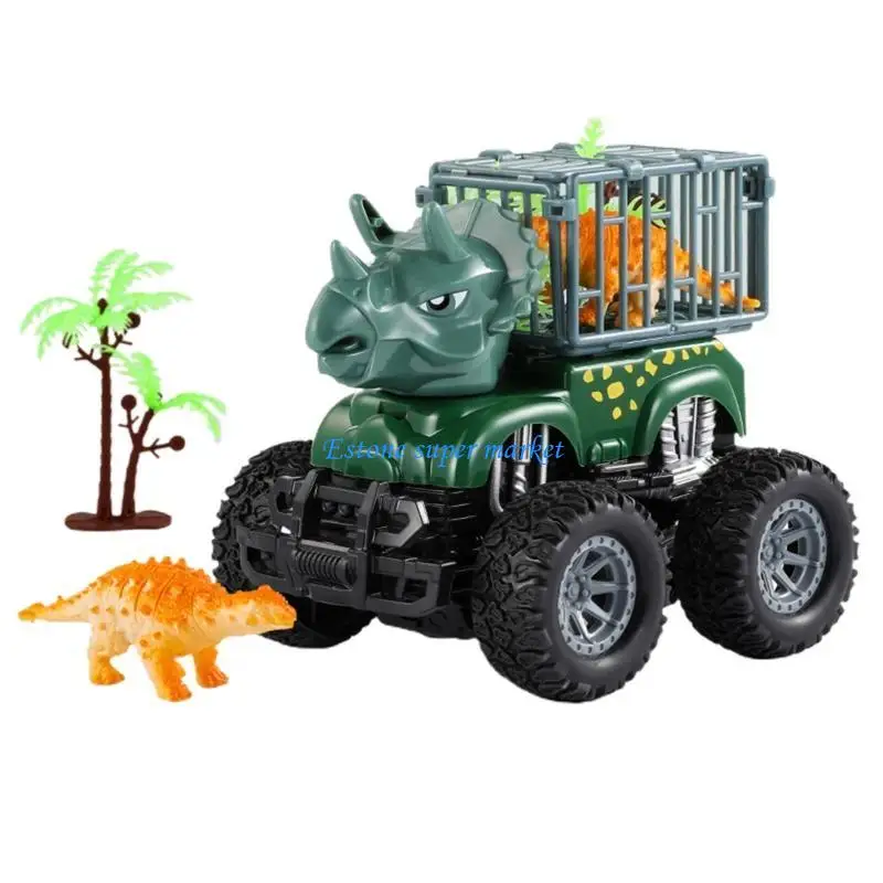 

090B Interactive Dinosaur Truck Educational Set Outdoor Games Triceratops/Tyrannosaurus/Tyrannosaurus/Velociraptor