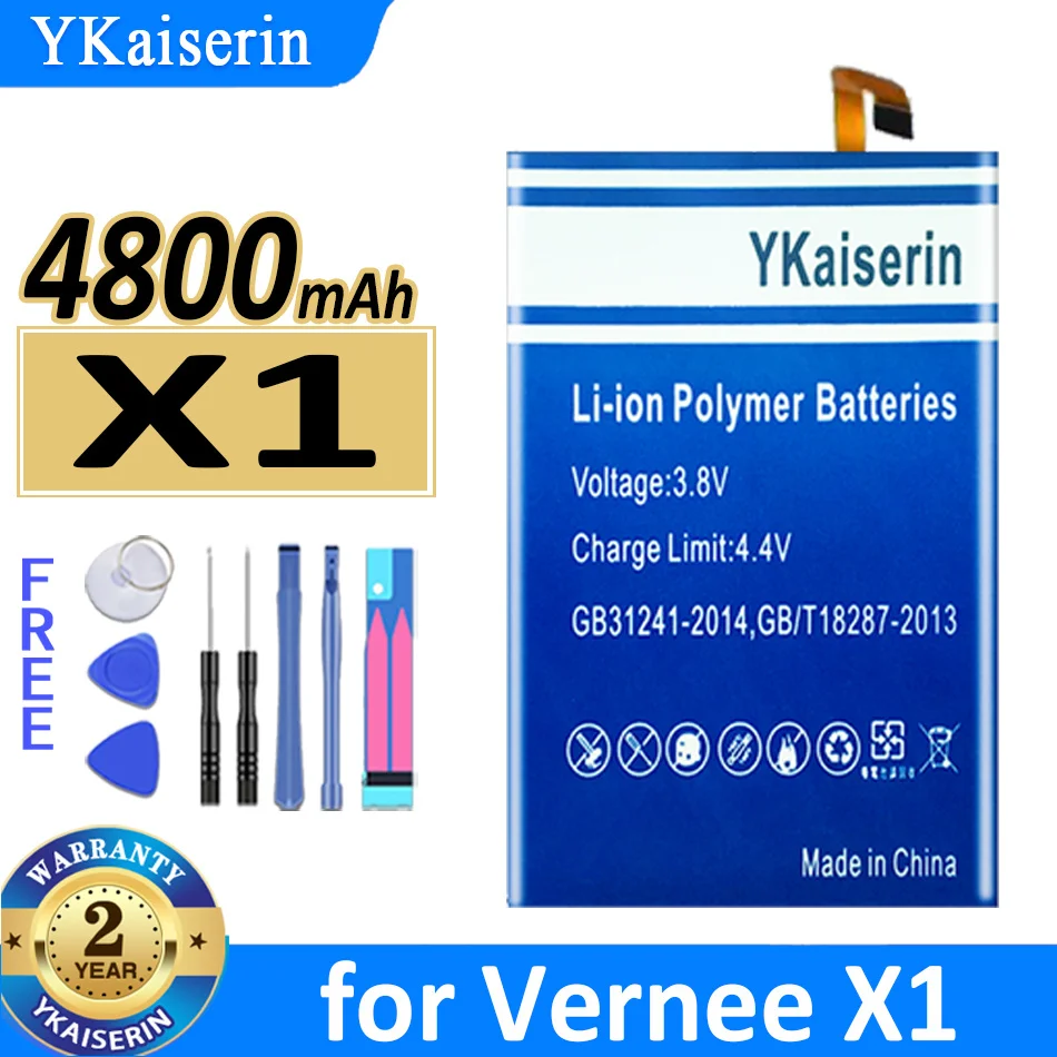 

4800mAh YKaiserin Battery for Vernee X1 Bateria