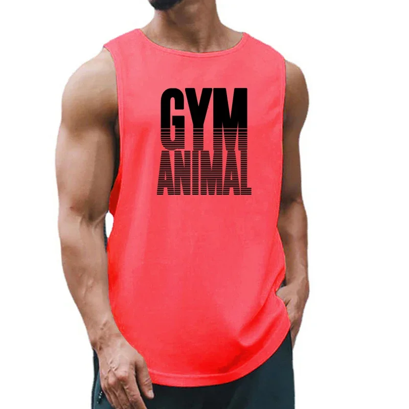 Gym Animal Clothing Workout Tank Tops Mens Bodybuilding Vests Mesh Fitness Sleeveless Shirts for Men Sports Basketball Jerseys