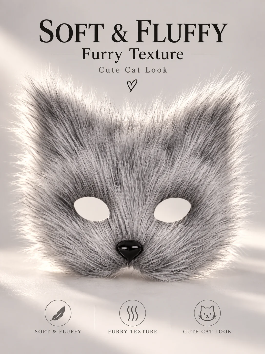 Kit Chat en Peluche – Masque, Gants et Queue – photo 4