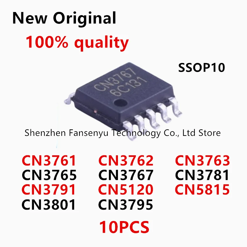 

(10pcs) 100% NEW CN3781 CN5815 CN3801 CN3761 CN3767 CN3762 CN3763 CN3765 CN3791 CN3795 CN5120 SSOP10