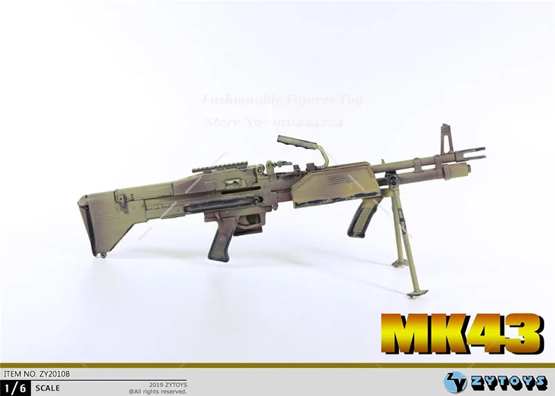 ZYTOYS ZY2010 1/6 مقياس سلاح الجندي MK43 ضوء رشاش الولايات المتحدة الأسلحة العسكرية الحديثة صالح 12 ''عمل نموذج لجسم اللعب