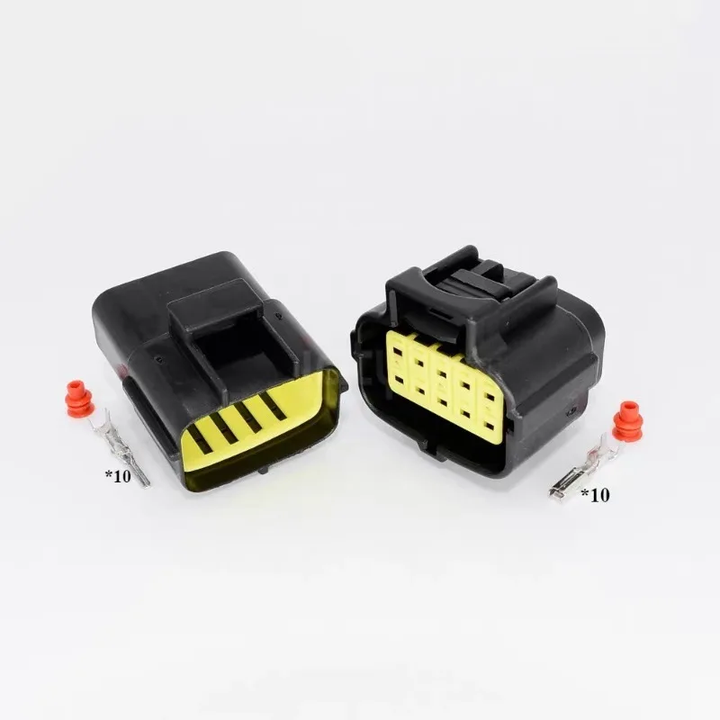 2PCS 174655-2/174657-2 original plastic shell 10 holes, connector, genuine 174658-2 lock