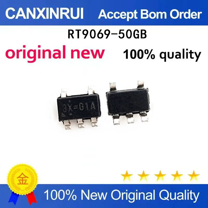 (5-100 Pieces) Brand new original RT9069-50GB silk screen 3X=SMT SOT-23-5 linear regulator chip IC