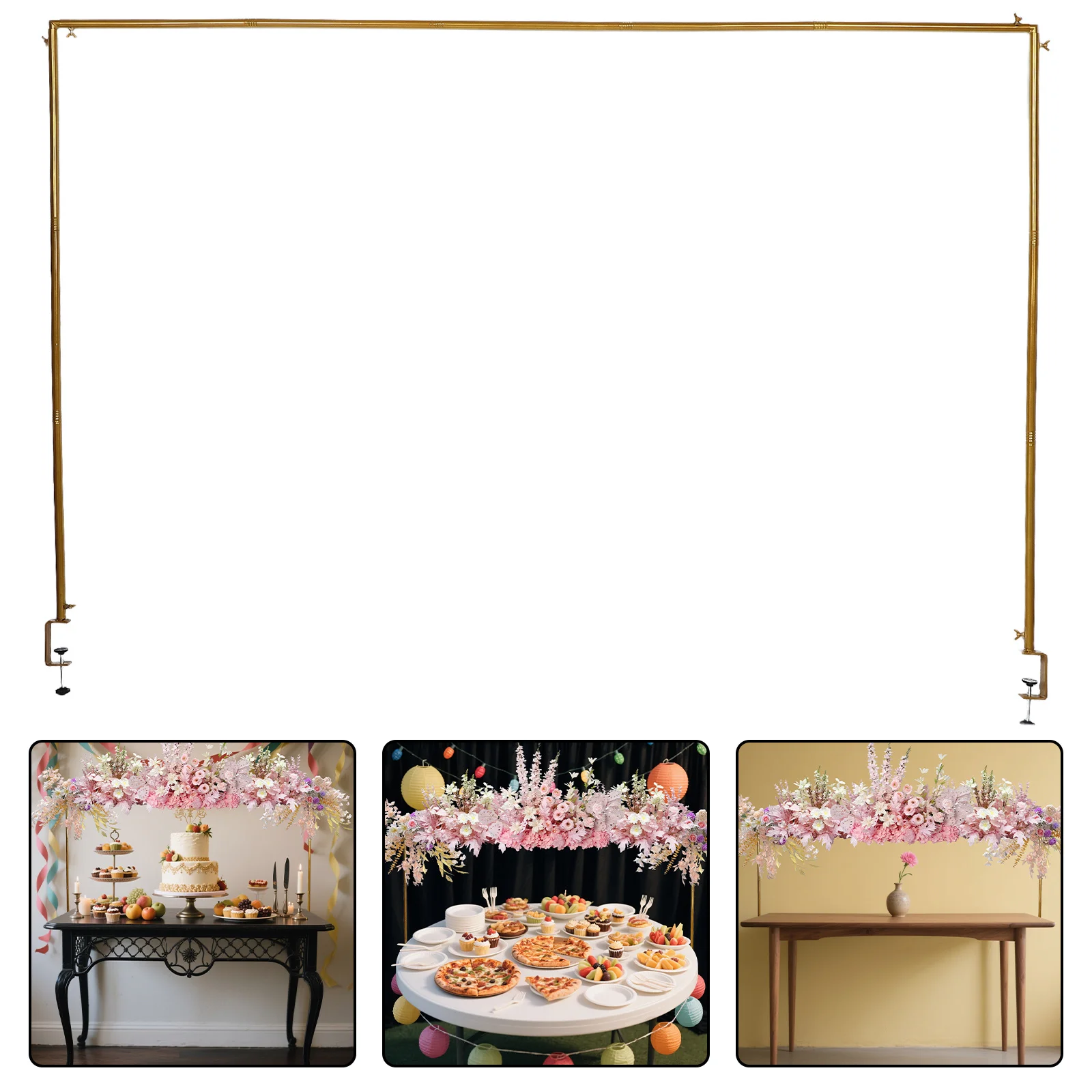 قابل للتعديل الجدول قوس حامل معدني مكتب منظم المشبك التخزين للمنزل مكتب ديكور سطح المكتب المنظم الديكور قوس الوقوف #1