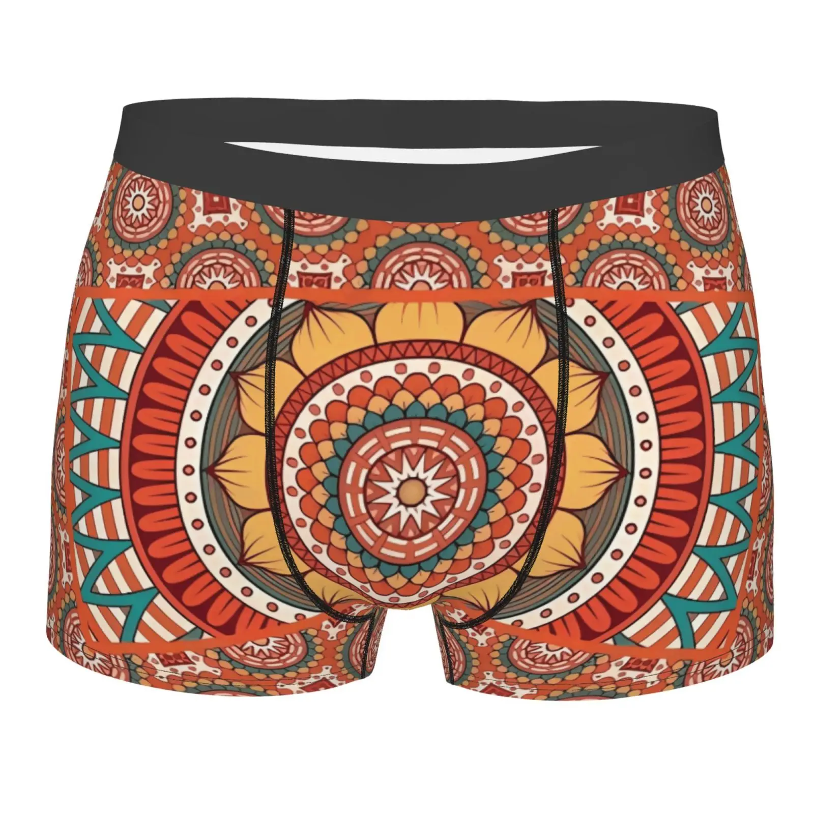 Tribal Vintage Colorful Ethnic Pattern Underwear Novelty Boxer Briefs Shorts Panties Homme Soft Underpants S-XXL