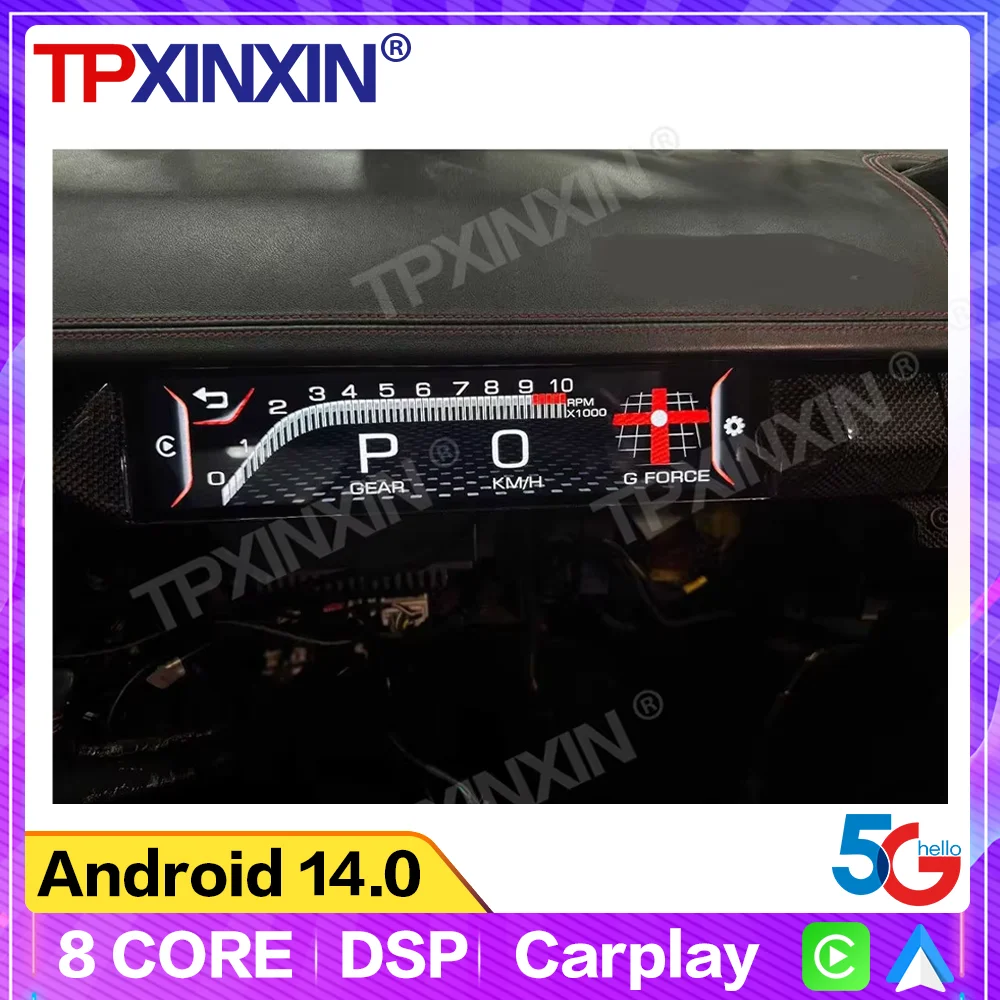 Car Radio Co-pilot Passenger Multimedia Player For Ferrari 458 2009-2024 Entertainment Screen GPS Navi Android Carplay Head Unit