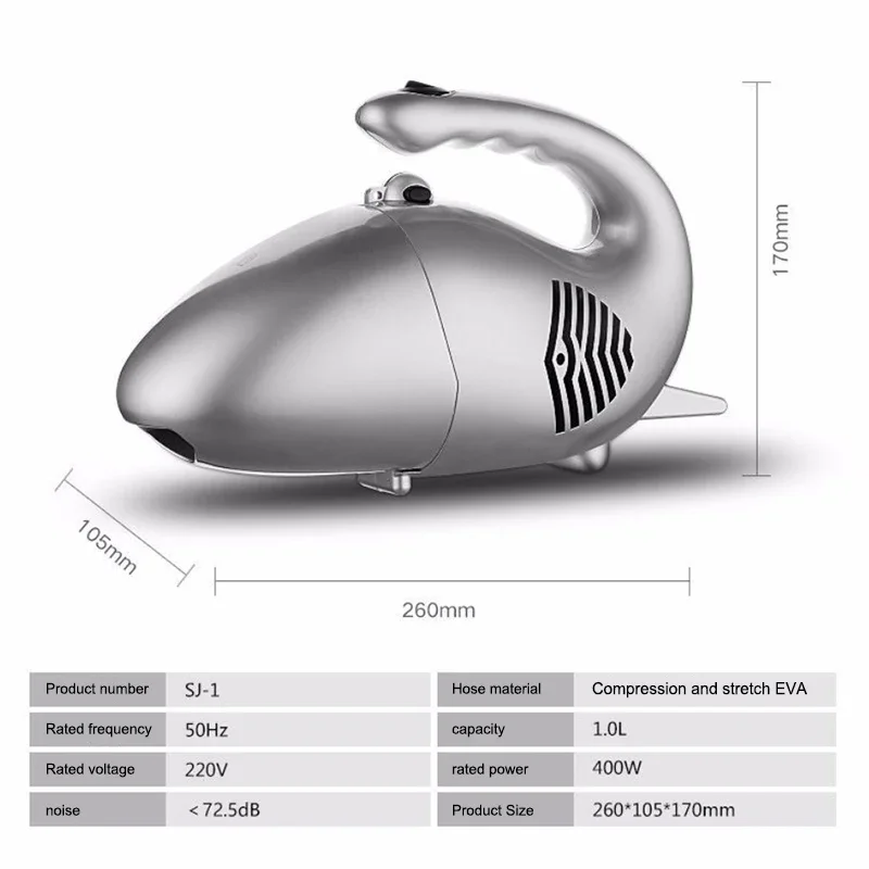 400 Вт мини-вакуумная бытовая портативная портативная вакуумная кровать с всасыванием клещей