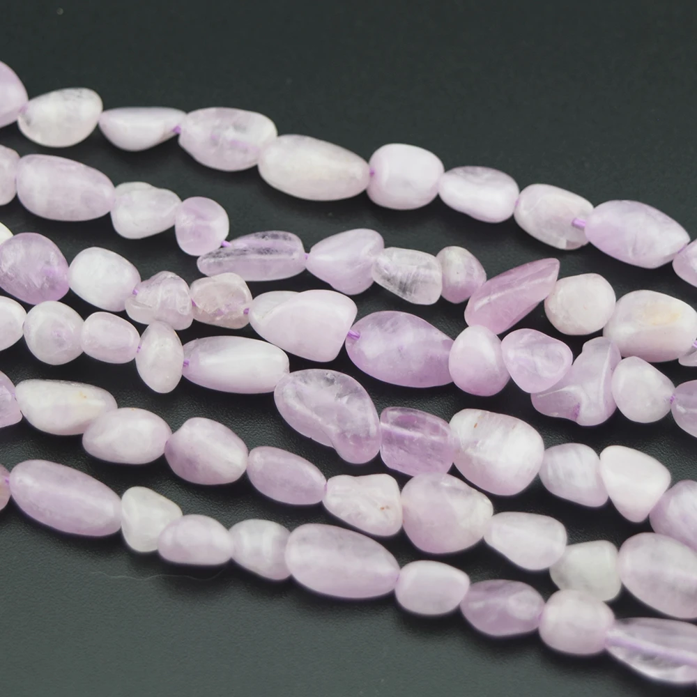 Natural Nice Kunzite Irregular Nuggets Beads para Fazer Jóias, Raw, Pulseira, Colar, DIY, Tamanho 6x8mm