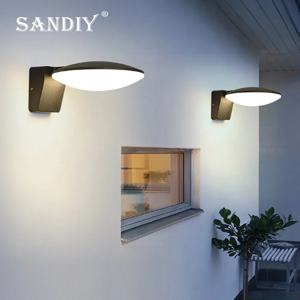 SANDIY 2025 New LED Outdoor Wall Light Housing Kit Outdoor Spotlight Modern Villa Community Balcony Mall Project Lighting