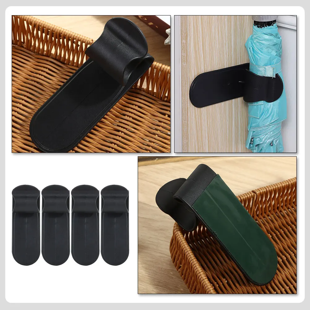 

4 Pcs Umbrella Holder Car Hook Clip Hangers Suv Trunk Organizer Coat Black Backseat