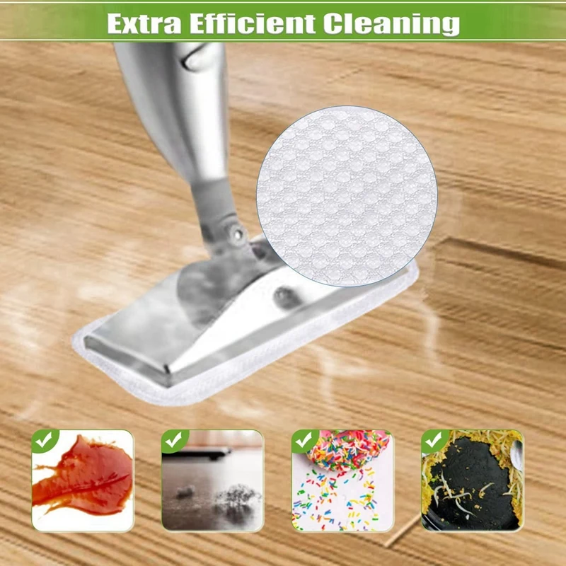 40 Pack Steam Mop Pads สําหรับ Shark S3101 S3202 S3250 ทําความสะอาดได้ Pad Steamer Pad สําหรับ Hard ชั้น