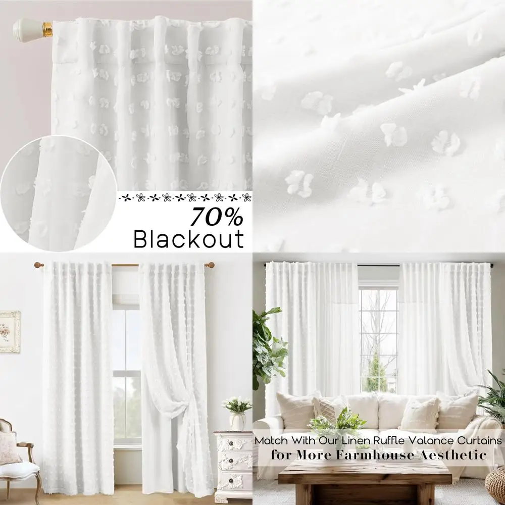 

Элегантные затемняющие плиссированные оборки для спальни, 84, шторы в стиле бохо во французском стиле с помпонами