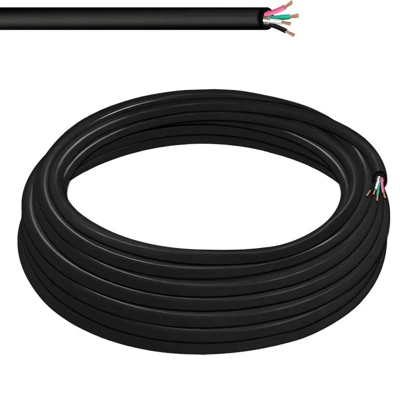 

16/3 SOOW 16 AWG 3 Conductor 600 Volt Portable Power Cable - 50 Foot Roll in a Bag