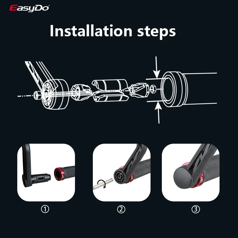 EasyDo Specchietto laterale per bici da ciclo in vetro retrovisore Specchietto laterale per bici con motore elettrico ruotabile a 360°