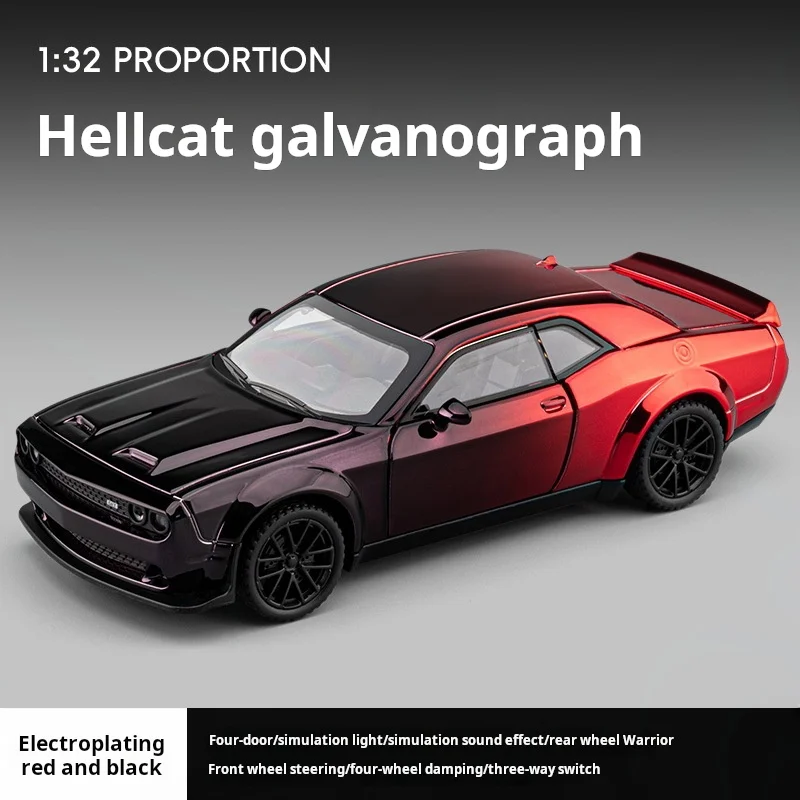 

1:32 Simulation 1970 Dodge Charger Alloy Sports Car Model Pull Back Luxury Car Children's Toy Gift Ornaments