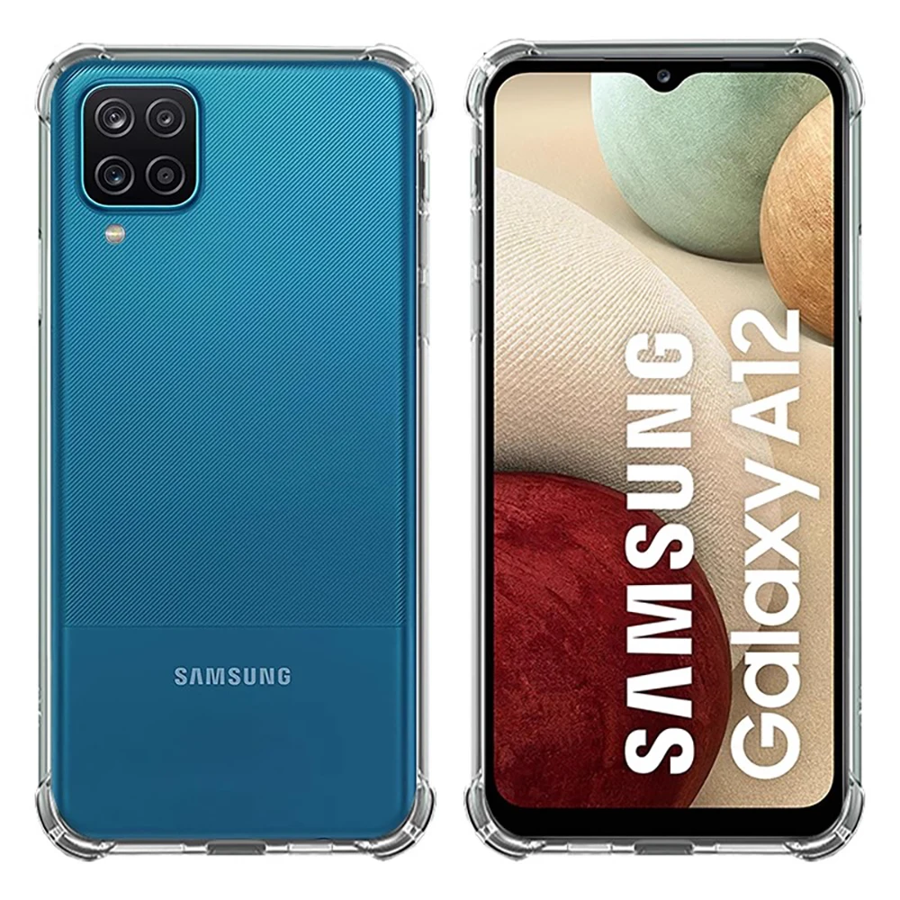 Funda de teléfono transparente para Samsung A12, funda transparente de silicona para Galaxy A12 A22 A32 A42 M12 M22 M32 M42 F12, funda transparente