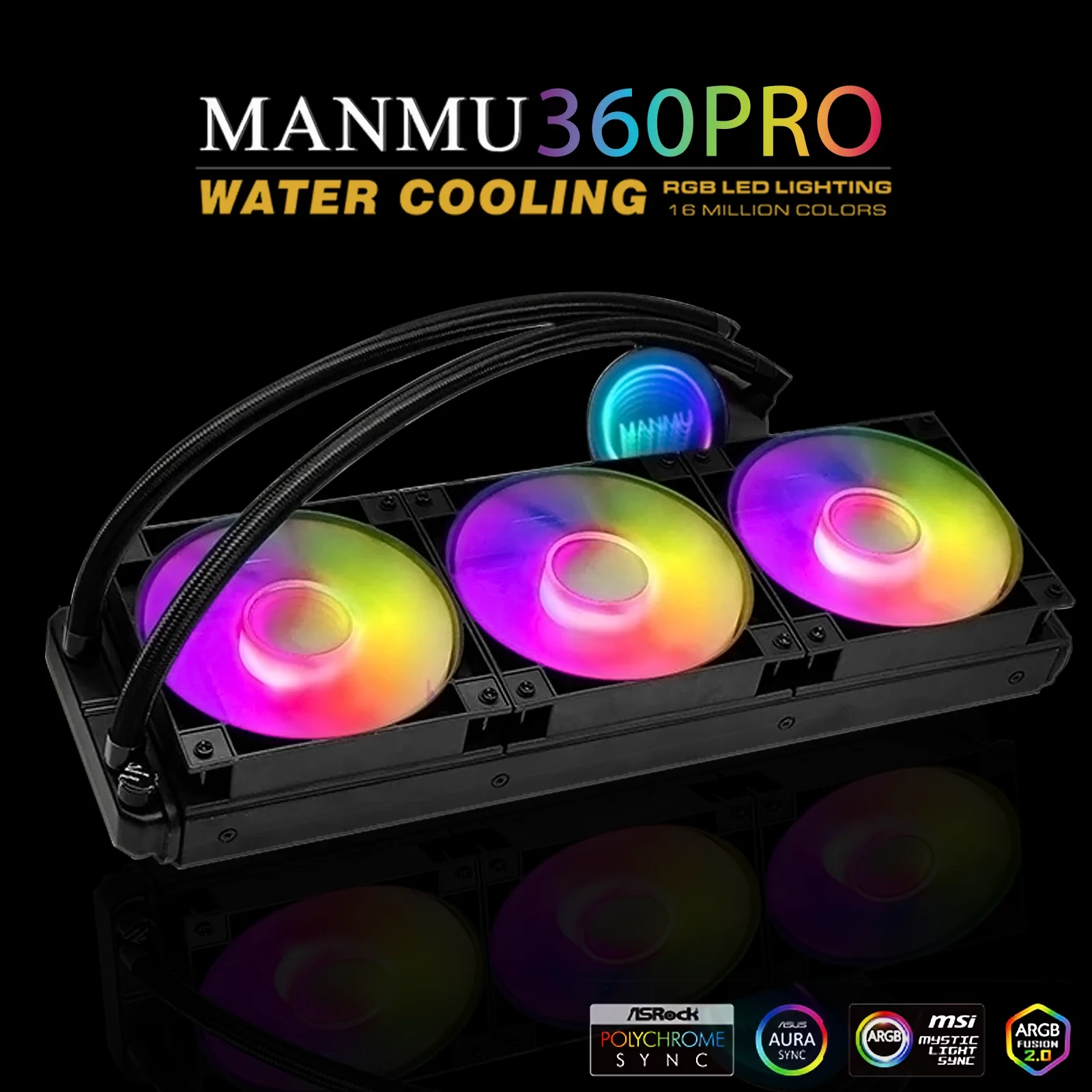 MANMU Cpu Cooler Water Cooling Am4 Cpu Water Cooler pc Cooling Computer Cooler 360mm