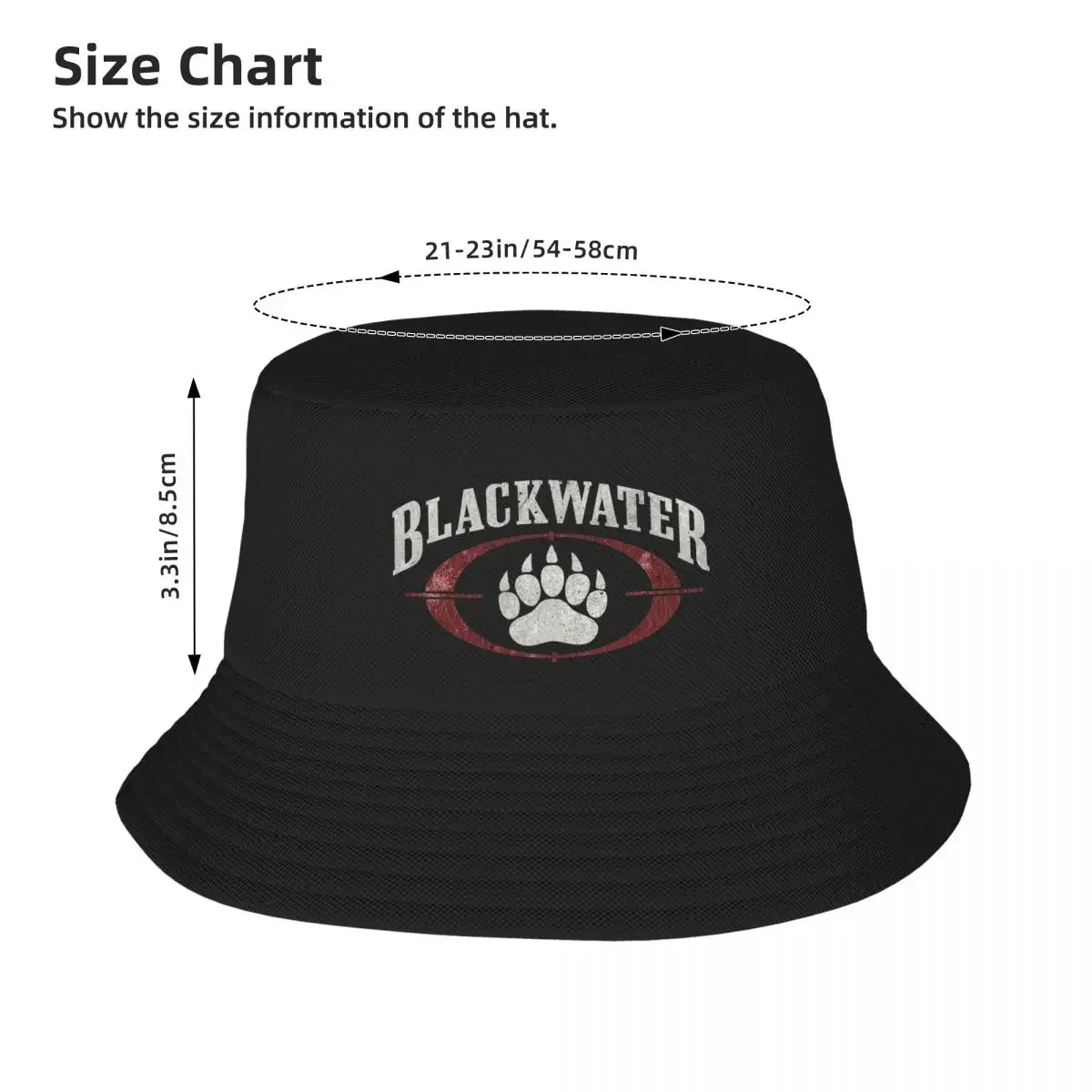 New  Arms Bucket Hat Sun Cap black Beach Bag Women's Beach Hat Men's image 4