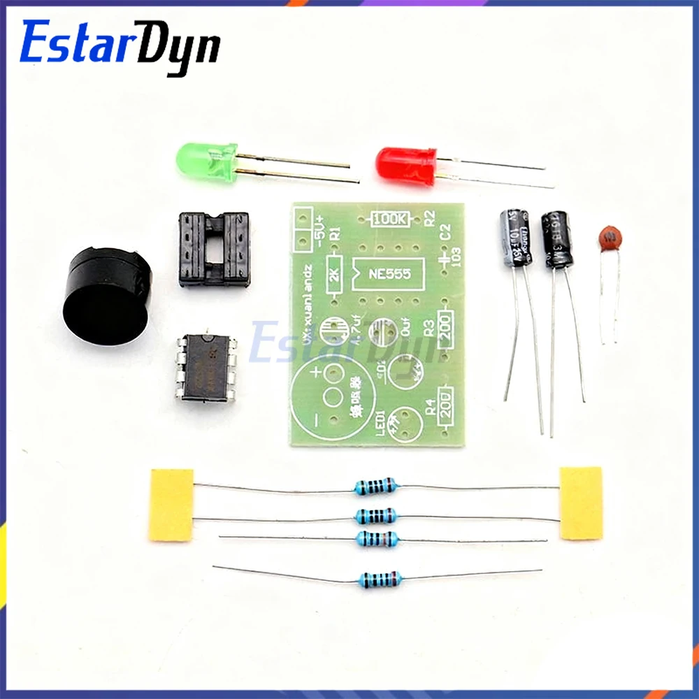NE555 أستابل متعددة الهزاز عدة NE555P دائرة إلكترونية غير مستقرة لتقوم بها بنفسك عدة ضوء فلاش مزدوج #3