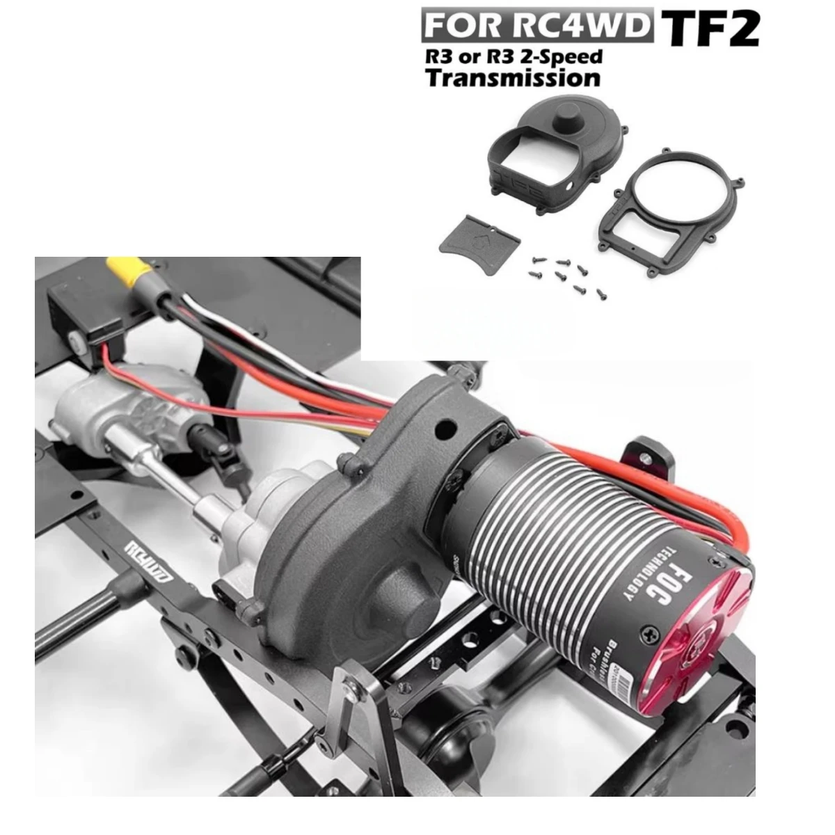 

Nylon Gearbox Shell for 1/10 Scale RC Crawler Toys RC4WD TF2 R3 Transmission RC Car Option part