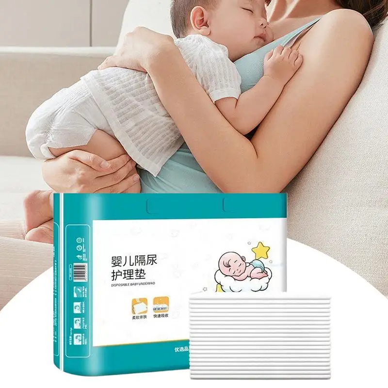 Revestimientos de cambiador de bebé 40X Protector de colchón a prueba de fugas almohadillas reutilizables de gran absorción Protector de colchón a prueba de fugas