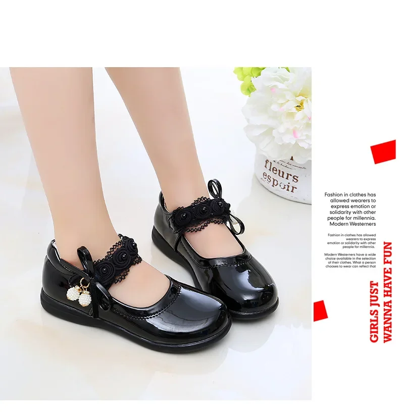 Kids Black Soft Sole Shoes 4