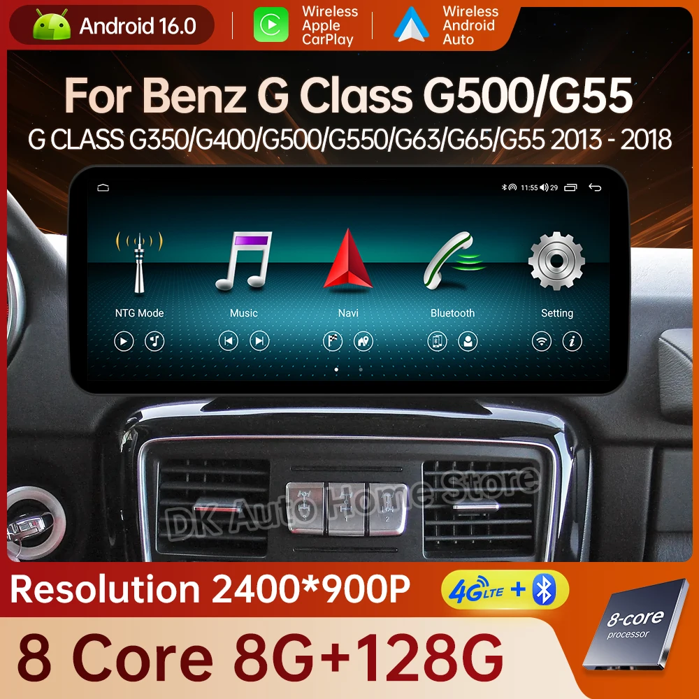 For Benz G CLASS W463 G350 G400 G500 G550 G63 G65 G55 2013 - 2018 Player GPS Display Android Carplay Multimedia BT 4G+Wifi Radio