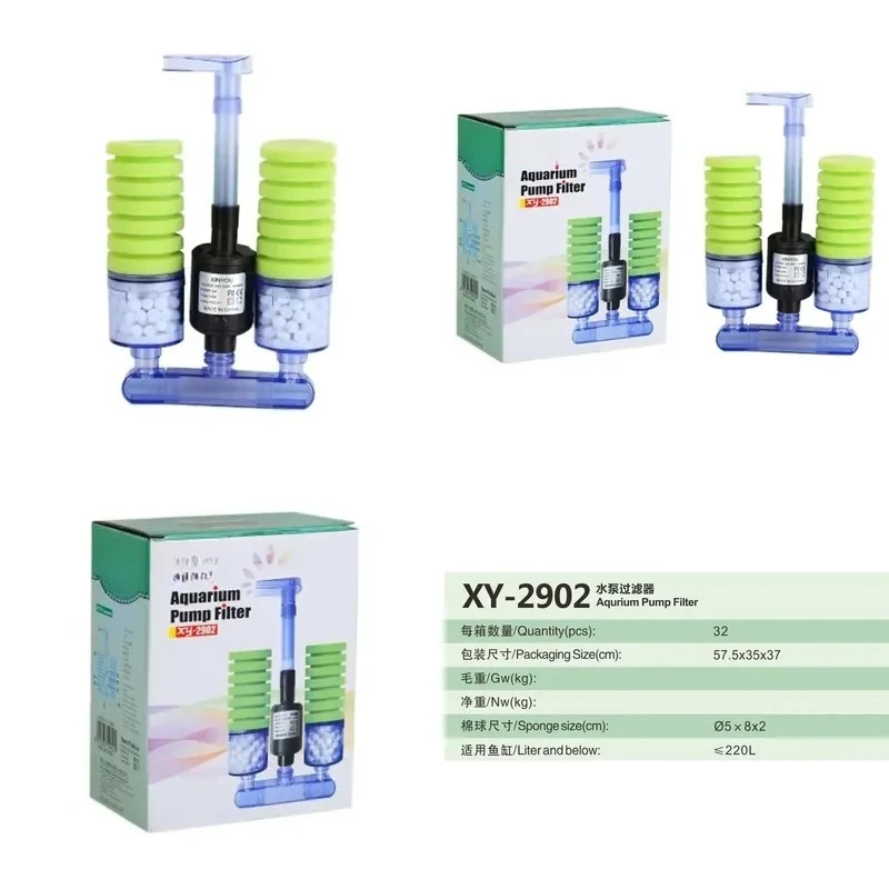 Wholesale XY-2902 Fish Tank Pump Filter Aquarium Sponge Filter Water Circulation System for Home Aquariums