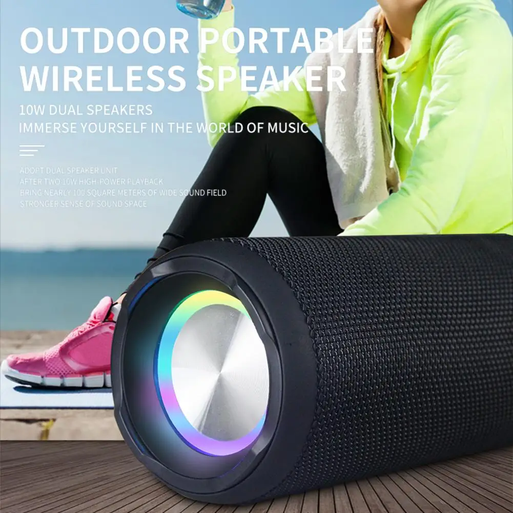 Wireless Speaker High Fidelity Surround Sound Effect Subwoofer IPX5 Waterproof Bluetooth-compatible5.1 Stereo Sound Box Camping