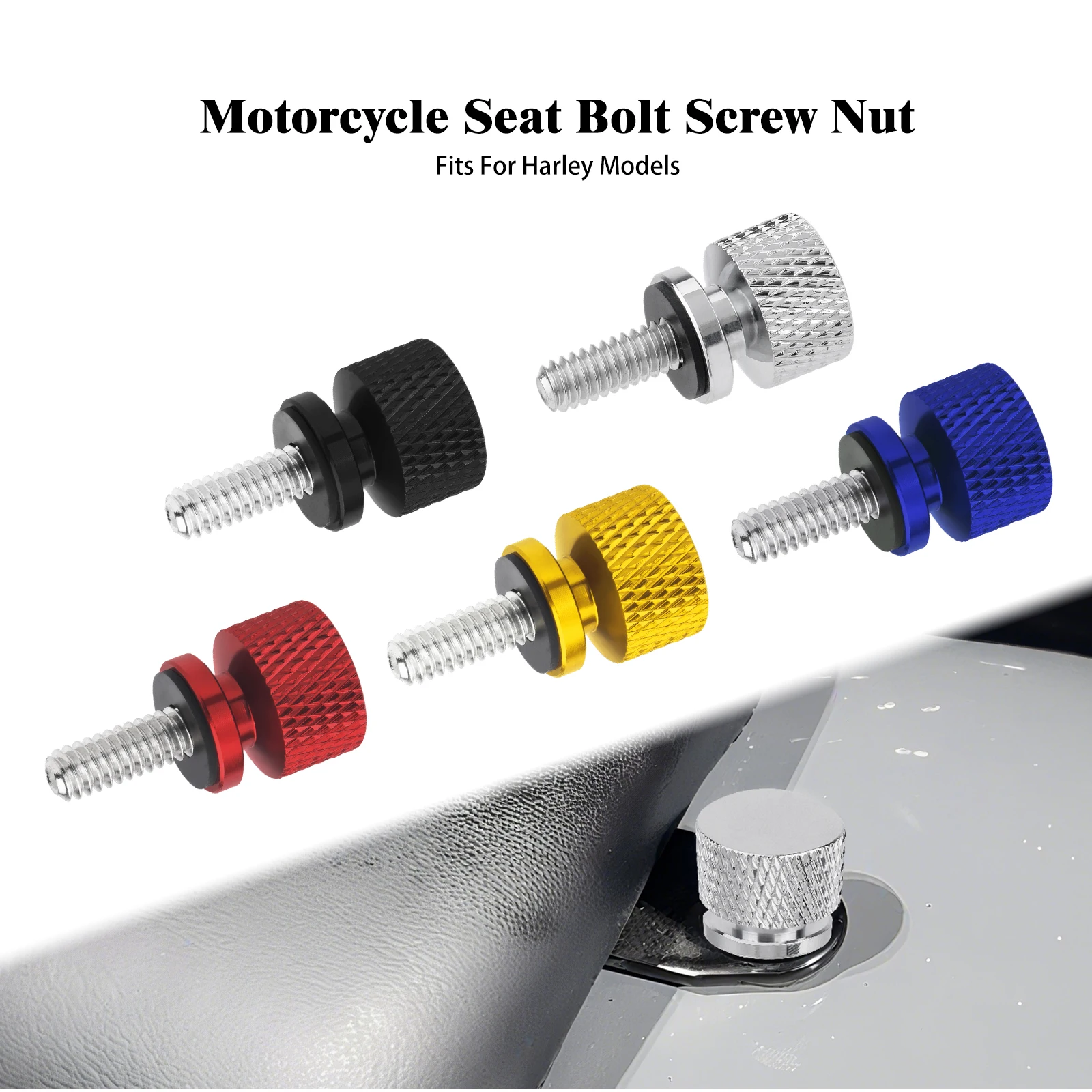Motorcycle Seat Bolt Quick Release Rear Fender Mount Screw Nut For Harley Sportster XL 48 XG Touring FLHT FLHR Softail FXBR Dyna