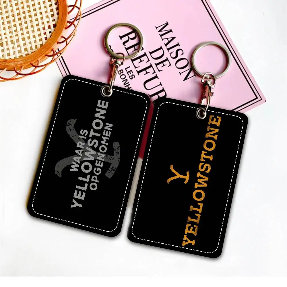 Y-Yellowstone D-Dutton R-Ranch حامل بطاقة مناسبة للبنك الأعمال حامل بطاقة العمل بطاقة الهوية الائتمانية شارة حقيبة حامل المفاتيح