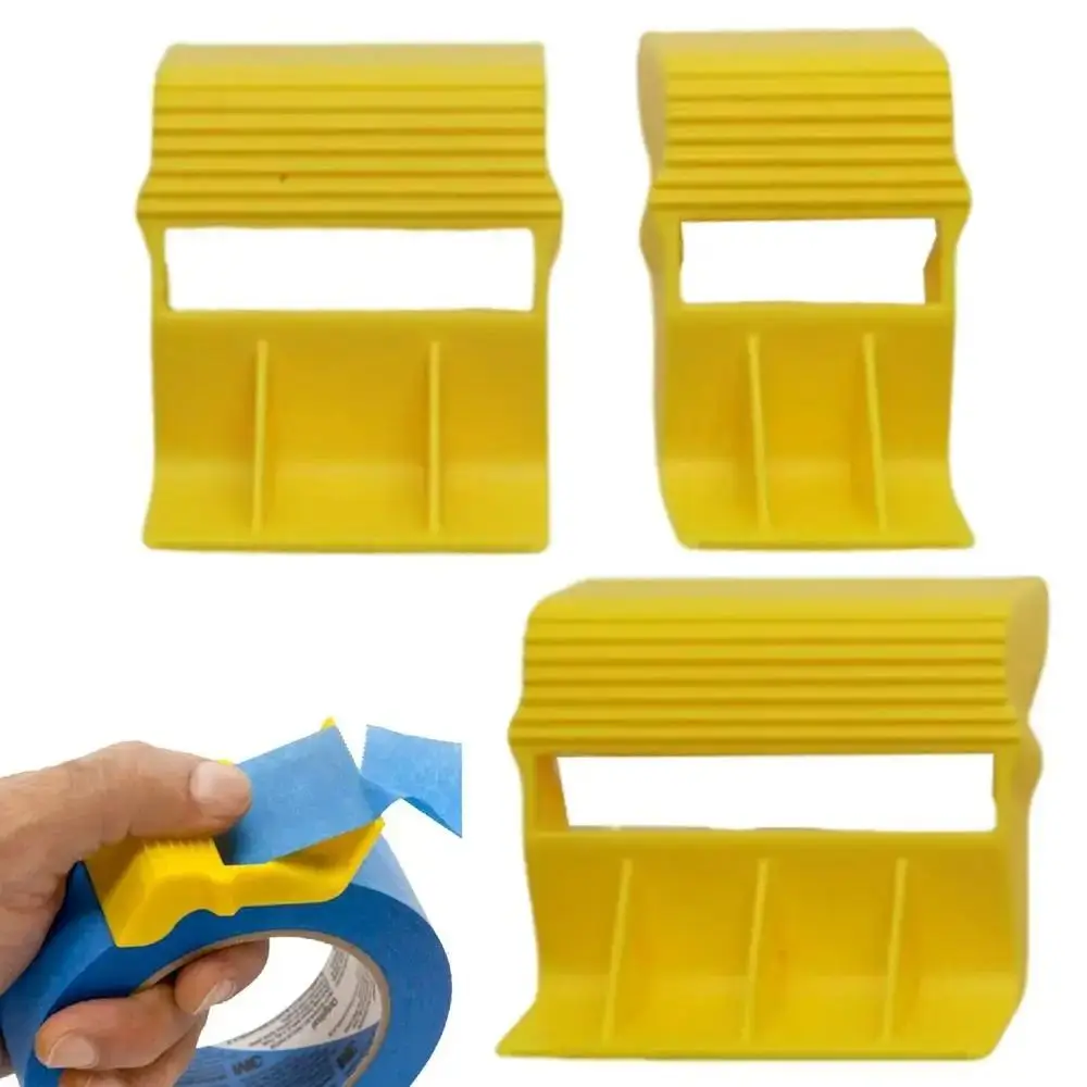 3pc/set Compact Tape Dispenser Smooth Cutting Non-slip Tape Corner Tape Cover Open The Express Delivery Arts Crafts Tape Cap