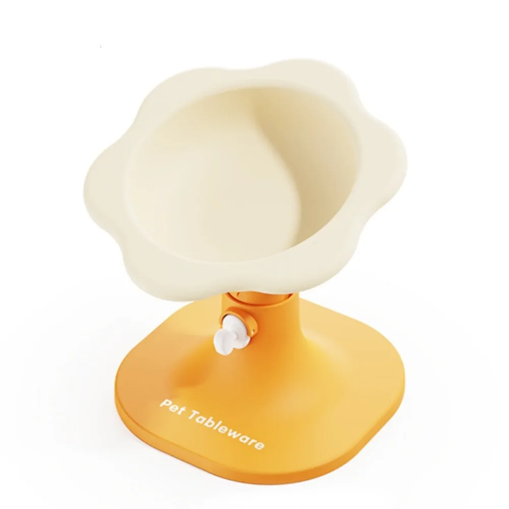 

Creative Pet High Footed Bowl Cartoon Adjustable Height Angle Cat Food Water Bowl Non-Slip Stable Elevated Pet Feeder Bowl