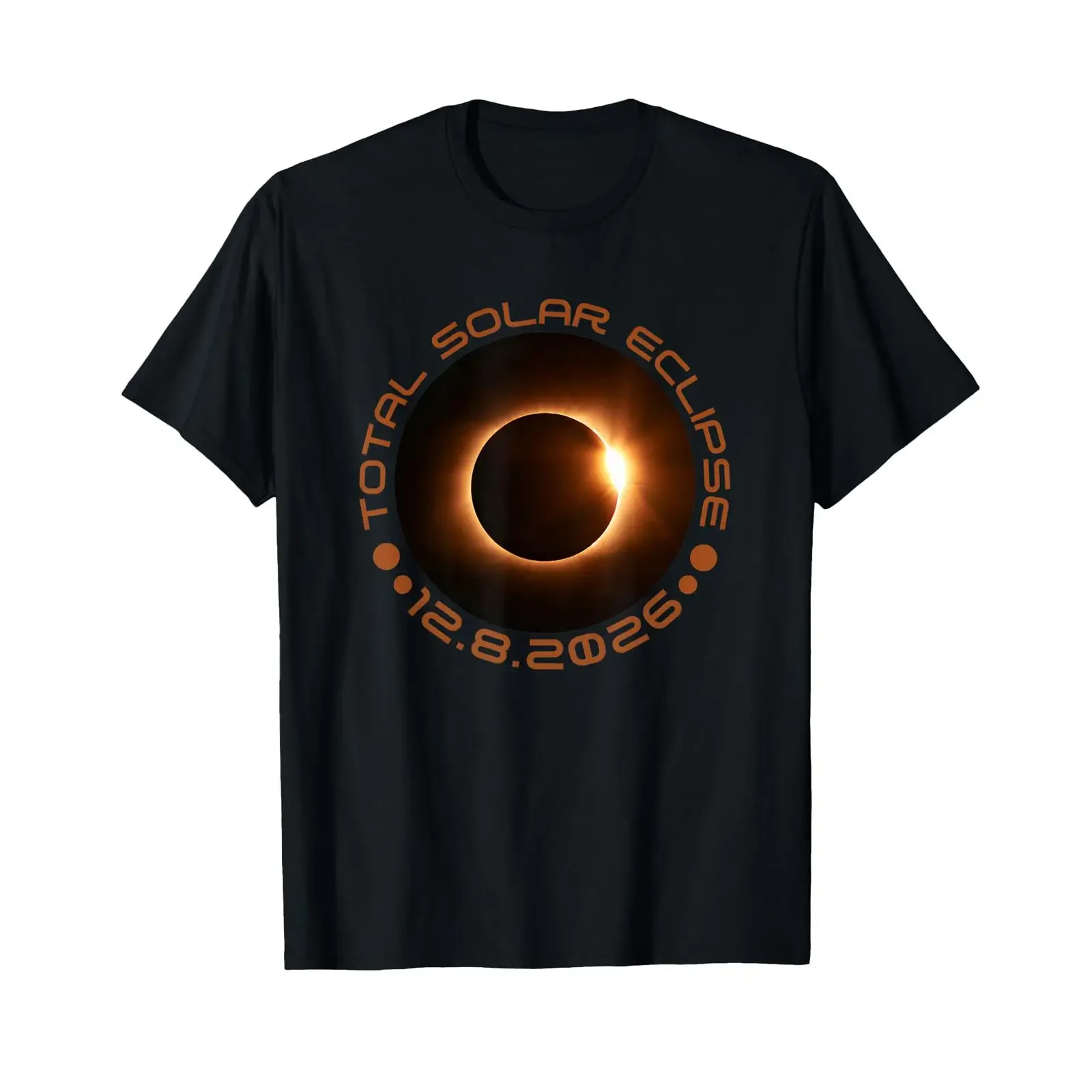Total solar eclipse 12 8 2026 Greenland Iceland Spain T shirt vintage Washed graphic designer clothes Stretched Casual