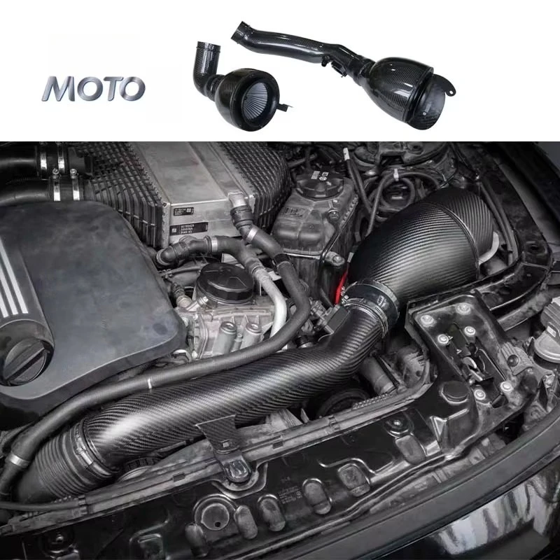 

Carbon Fiber Air Intake Pipe for M2 F87 M3 F80 M4 F82 S55 ER Style GLOSS BLACK