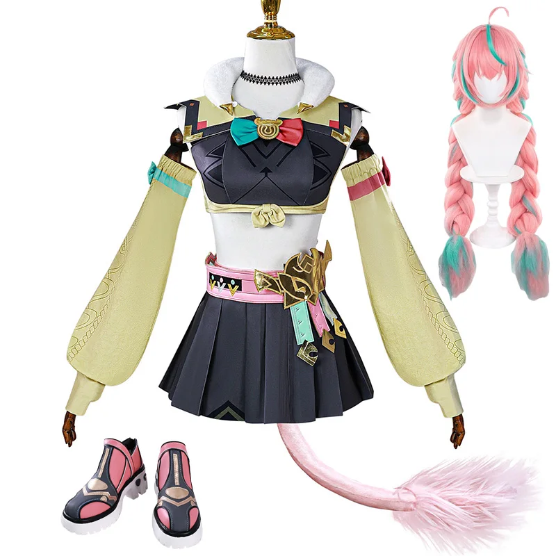 

Game Genshin Impact Varesa Cosplay Costume Outfit VARESA Cosplay Dress Carnival Halloween Anime Comic Party Wig Shoes Suits