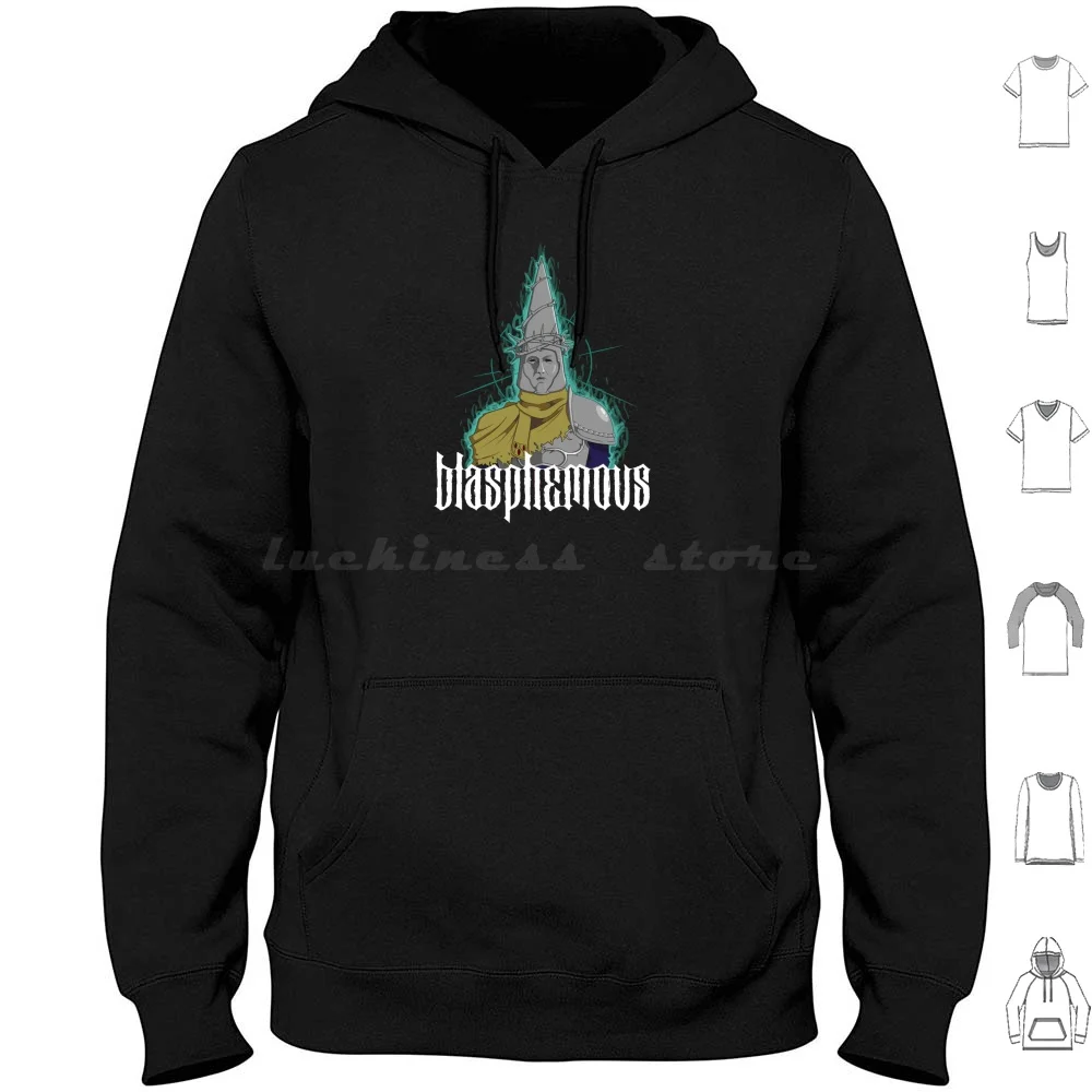 Blasphemous Hoodies Long Sleeve Soulslike Dark Souls Metroidvania Side Scroller Bloodborne Ps4 Video Game Blasphemous