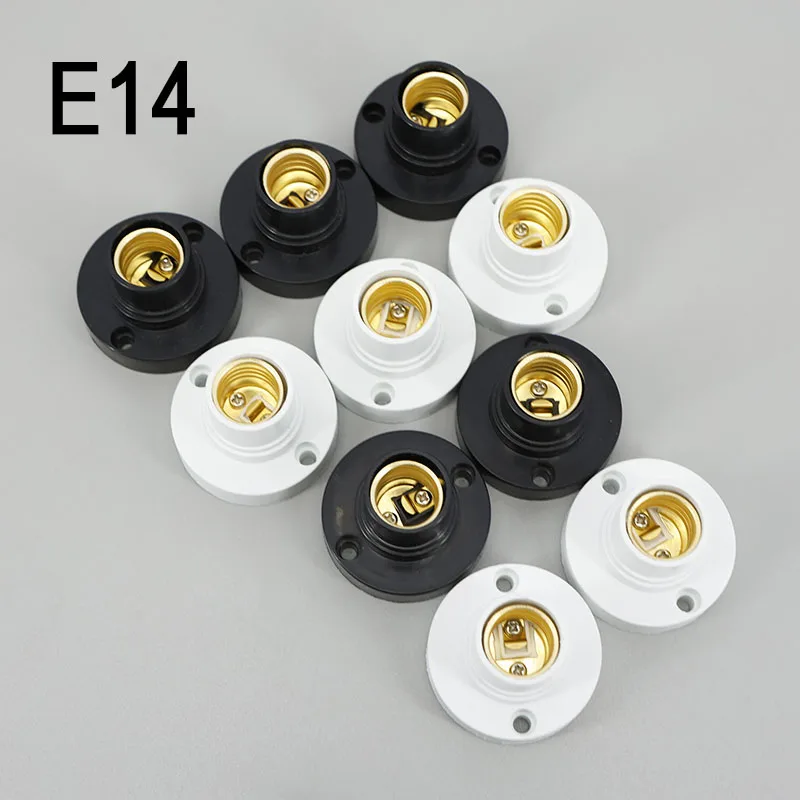 10PCS E14 Light Lamp Bulb Holder Base Fitting Screw Cap LED Light socket bulb e14 Lamp Fixing Adapter Converter 110v 220V
