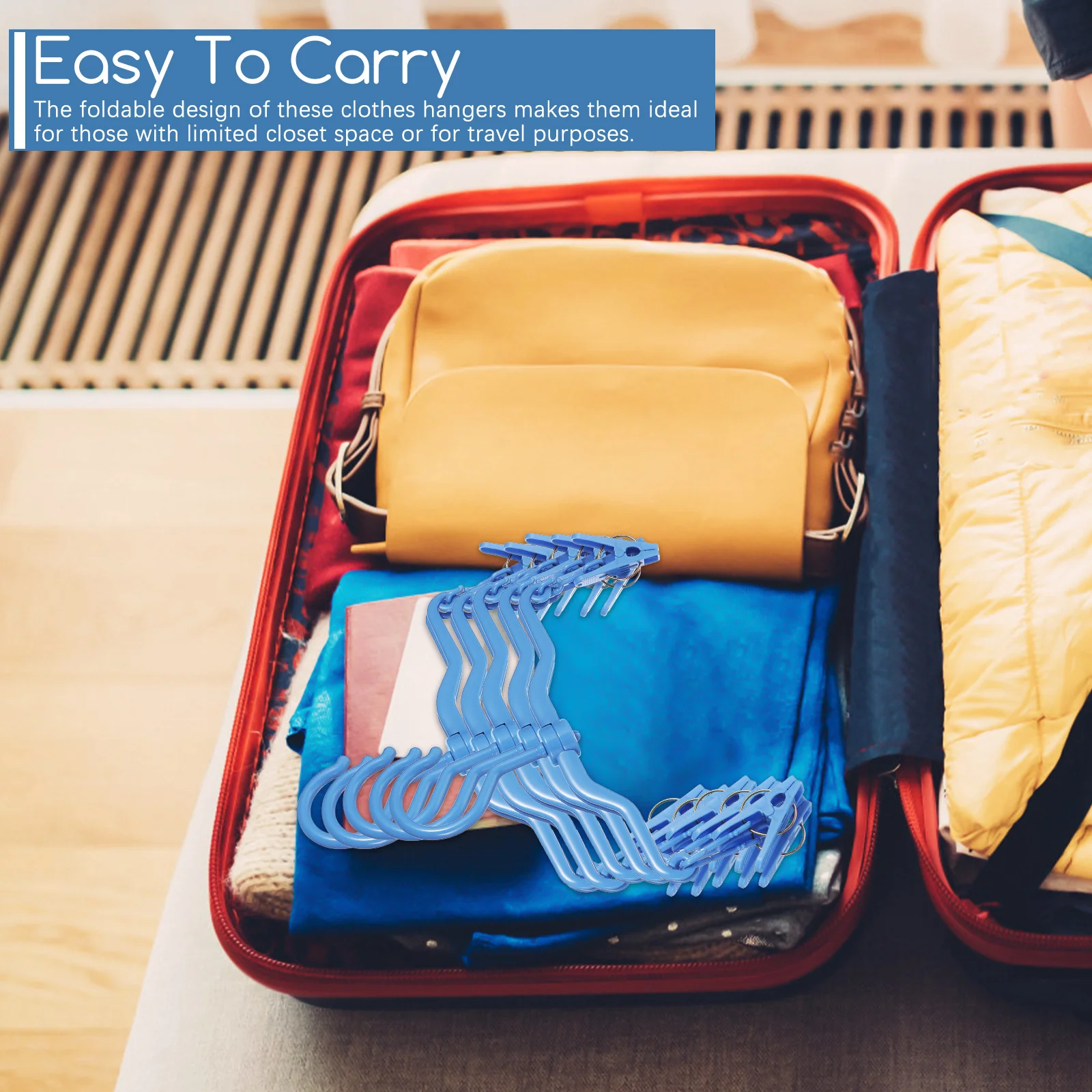 

5Pcs Foldable Jeans Hangers Space Saving Pants Clips Laundry Drying Clip Hangers Socks Organizer Closet Organizers